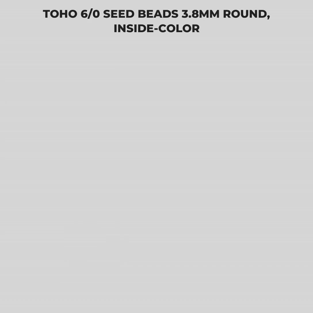 Toho 6/0 Glass Seed Beads 3.8mm Round, Inside-Color | Japanese Glass Tube | Choose Your Color